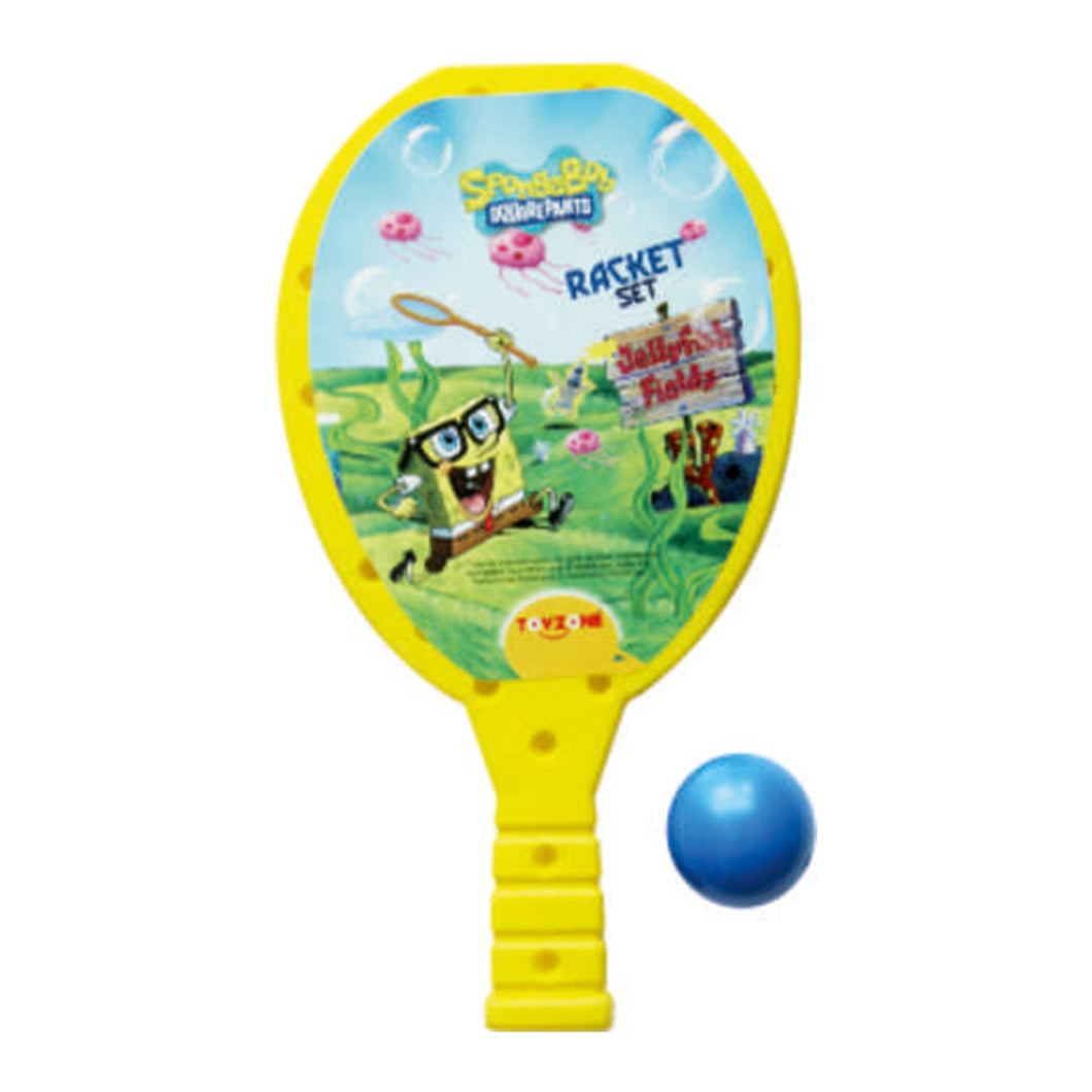 SpongeBob Racket Set - Small | Plastic table tennis set | Mini Racket | Kids sports racket set | Tennis practice set | Children aged 3+ years