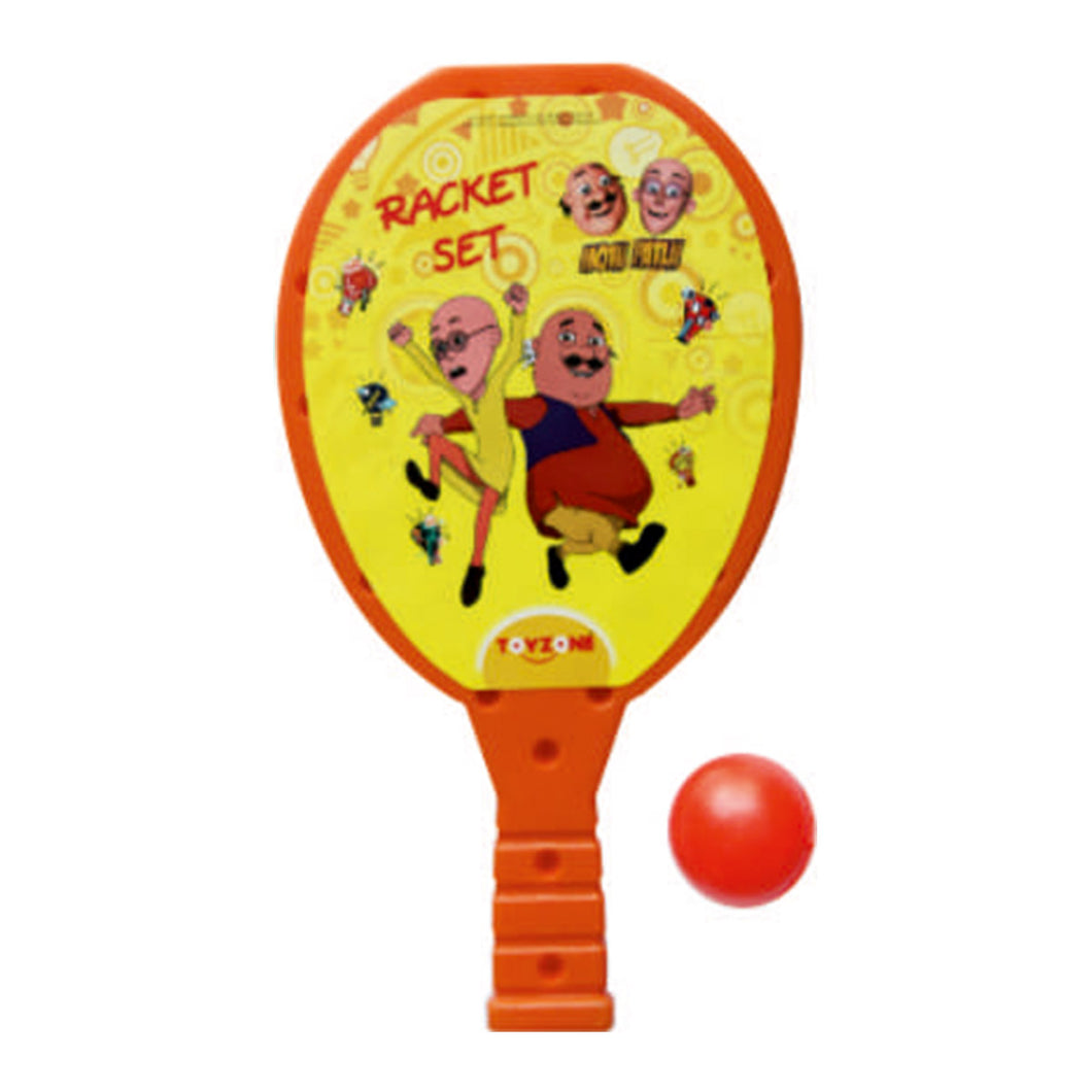 Motu Patlu Racket Set - Small | Plastic table tennis set | Mini Racket | Kids sports racket set | Tennis practice set | Children aged 3+ years