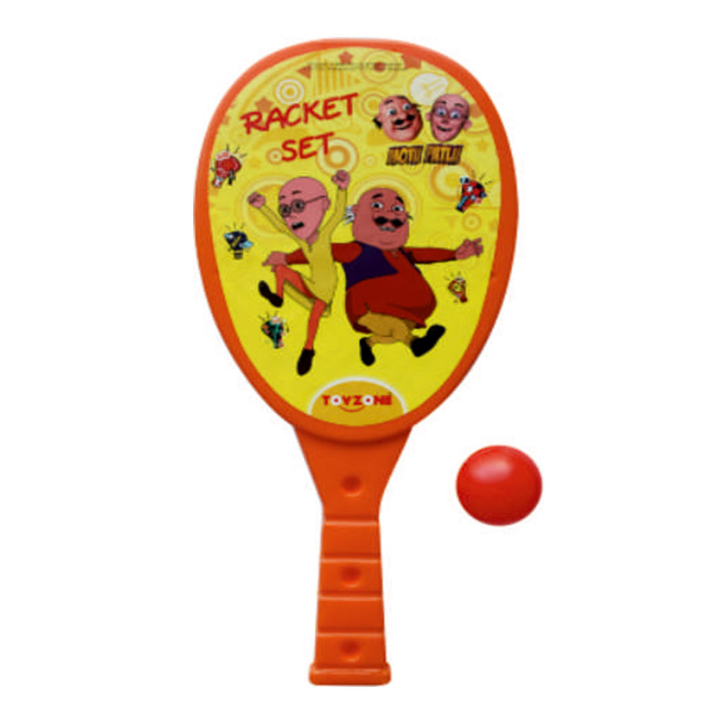 Motu Patlu Racket Set - Medium | Plastic table tennis set | Mini Racket | Kids sports racket set | Tennis practice set | Children aged 3+ years