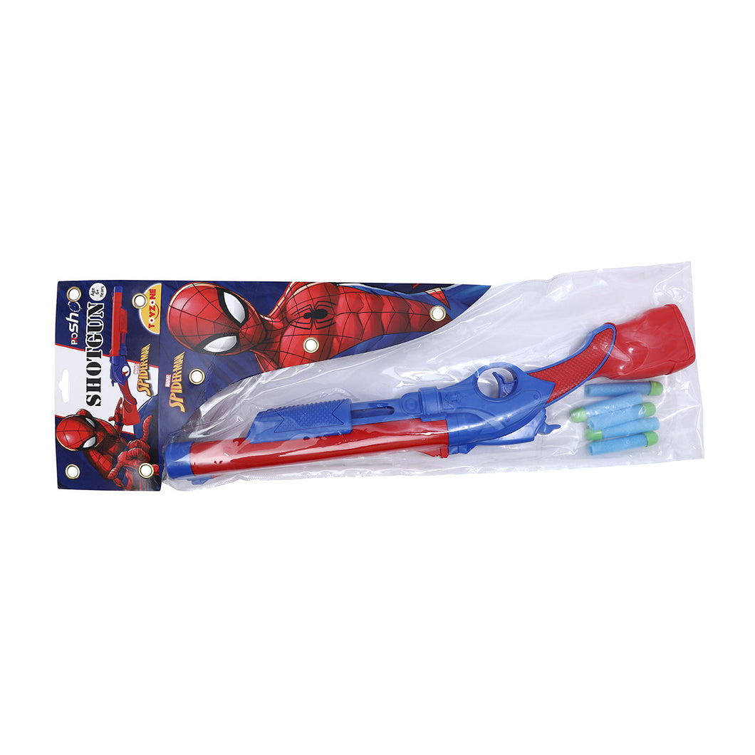 Spiderman Double Barrel Shotgun | Foam Blaster Gun | Safe & Long Range | Lock & Load Pump Action | Toy Shotgun | Dart Shooter | Target Shooting Gun | For Kids, Teens, Adults