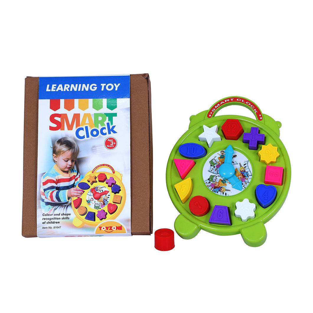 Smart Clock | Shape & Color recognition toy | Educational clock for toddlers | Early learning clock | Colorful clock | Shape matching clock toy | Smart clock for preschoolers