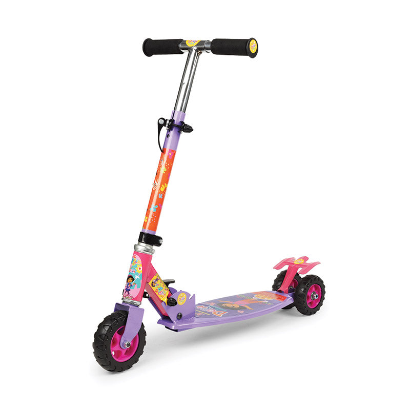 Dora Scooter Oval | Kids Scooter | Adjustable & Foldable Scooter | Skateboard Scooter | Rear Brake Scooter for kids | Foldable Kids Scooter | For Kids age 5+ years