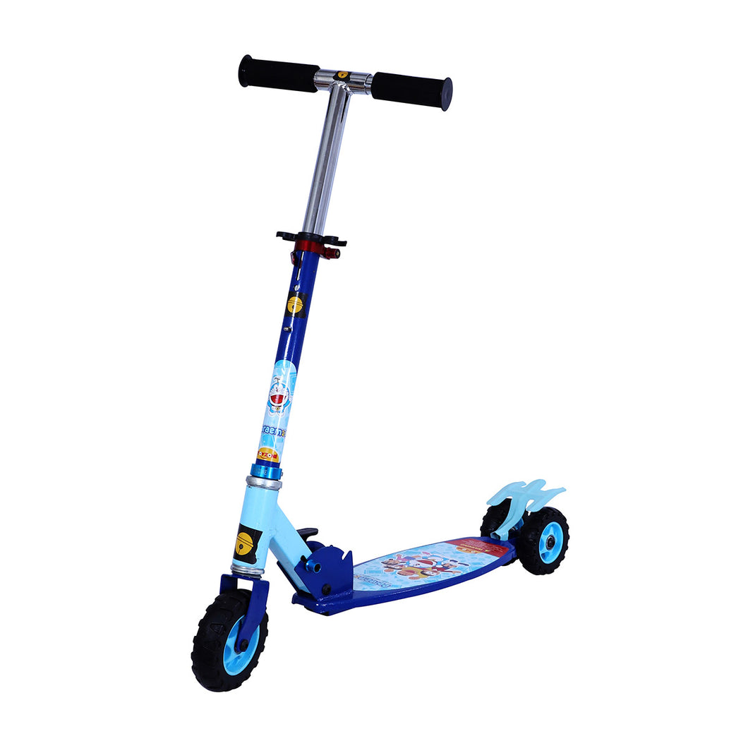 Doraemon Scooter Oval | Kids Scooter | Adjustable & Foldable Scooter | Skateboard Scooter | Rear Brake Scooter for kids | Foldable Kids Scooter | For Kids age 5+ years