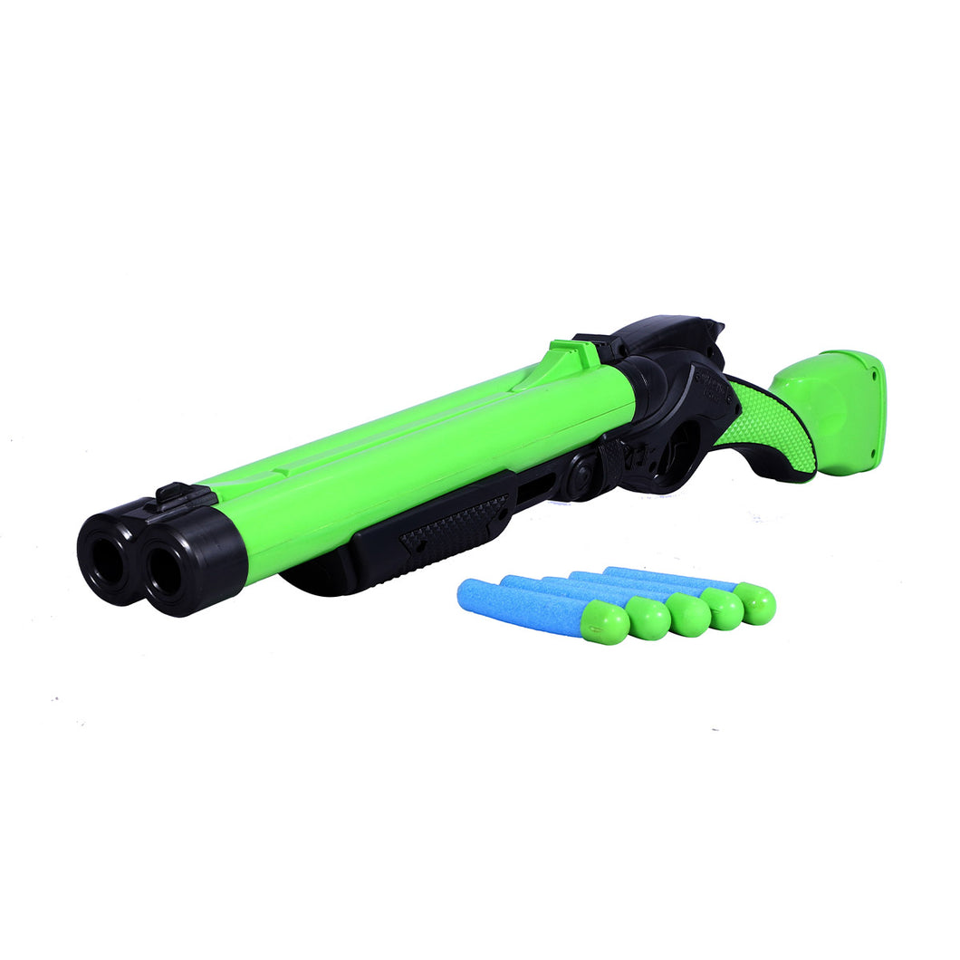 Hulk Double Barrel Shotgun | Foam Blaster Gun | Safe & Long Range | Lock & Load Pump Action | Toy Shotgun | Dart Shooter | Target Shooting Gun | For Kids, Teens, Adults