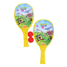 Load image into Gallery viewer, SpongeBob Racket Set - Medium | Plastic table tennis set | Mini Racket | Kids sports racket set | Tennis practice set | Children aged 3+ years
