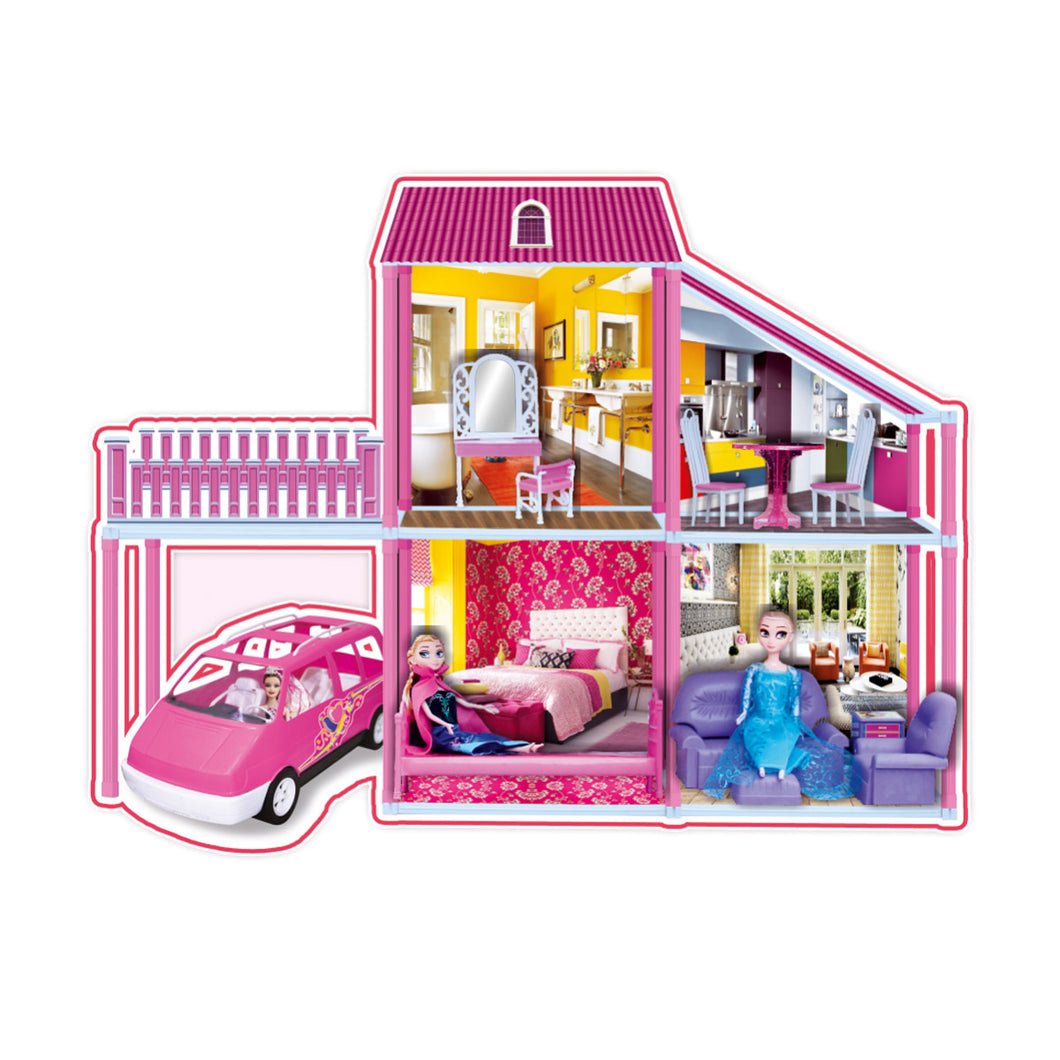Super Star Dream Villa Doll House | Girls Role Playset | Pretend Play | Doll House with Furniture | Dollhouse Accessories | Imaginative Play | Playhouse | For Kids Age 3+ years