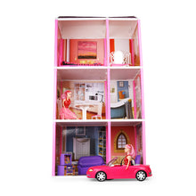 Load image into Gallery viewer, Super Star Giant Three Story Doll House | Girls Role Playset | Pretend Play | Doll House with Furniture | Dollhouse Accessories | Imaginative Play | Playhouse | For Kids Age 3+ years
