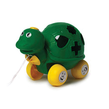 Load image into Gallery viewer, Turtle Pull Along | Interactive pull toy | Toy for walking babies Toddler | Movement toy | Early learning Pull toy | Toddler activity toy | For age 12+ Months

