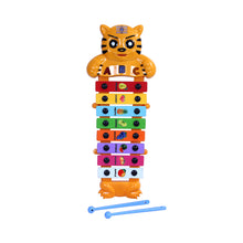 Load image into Gallery viewer, Tiger Xylophone | Baby Musical Toy | Musical Instrument for Kids | Kids Rhythm Toy | Toddler Music Exploration |  For 3+ years
