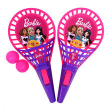 Load image into Gallery viewer, Barbie POP Catch Set Half cut | Launch and catch game | Catch ball set | Handheld launchers | Active play toy | Ball launcher toy | Pop trigger | ball launcher set | For age 3+ years
