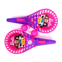 Load image into Gallery viewer, Barbie POP Catch Set Half cut | Launch and catch game | Catch ball set | Handheld launchers | Active play toy | Ball launcher toy | Pop trigger | ball launcher set | For age 3+ years
