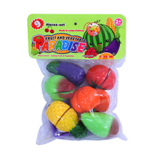 Load image into Gallery viewer, Paradise Fruits &amp; Vegetables - 9Pcs | Fruit &amp; vegetable toy set | Kids food blocks | Pretend play food | Educational food toys | Toddler fruit set | Kids play vegetables | Learning fruit blocks | Play food for toddlers | For kids age 3+ years
