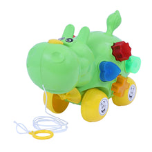 Load image into Gallery viewer, Hippo Pull Along | Interactive pull toy | Toy for walking babies Toddler | Movement toy | Early learning Pull toy | Toddler activity toy | For age 12+ Months
