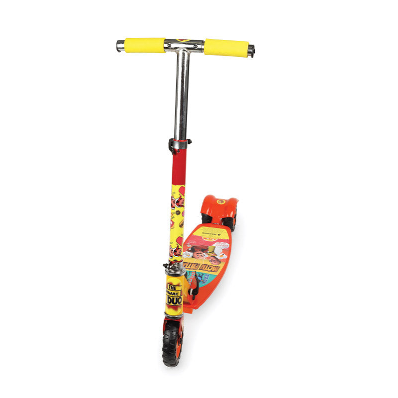 Motu Patlu Scooter Oval | Kids Scooter | Adjustable & Foldable Scooter | Skateboard Scooter | Rear Brake Scooter for kids | Foldable Kids Scooter | For Kids age 5+ years
