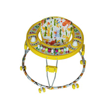 Load image into Gallery viewer, Round Small Walker - Yellow | Foldable baby walker | Rotatable wheel | First steps walker | Baby walking support | Adjustable height | Non-slip | Durable baby walker | For Toddlers
